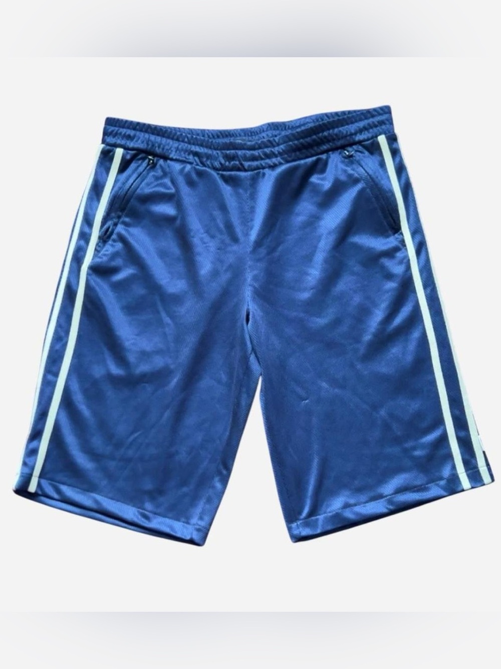 Men's Athletic Royal Blue Performance Shorts with Side Stripes